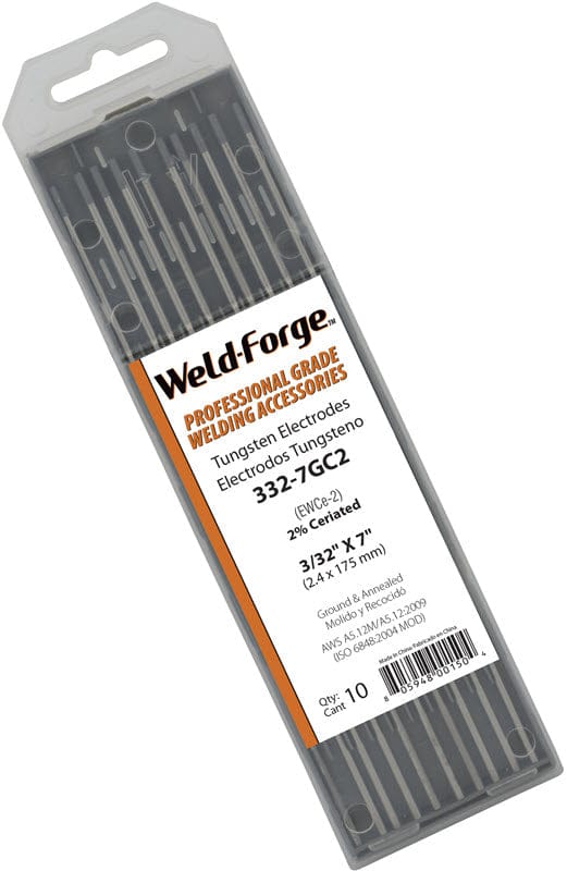 Weld-Forge Filler Metals 3/32 Weld-Forge 2% Ceriated Tungsten Electrode