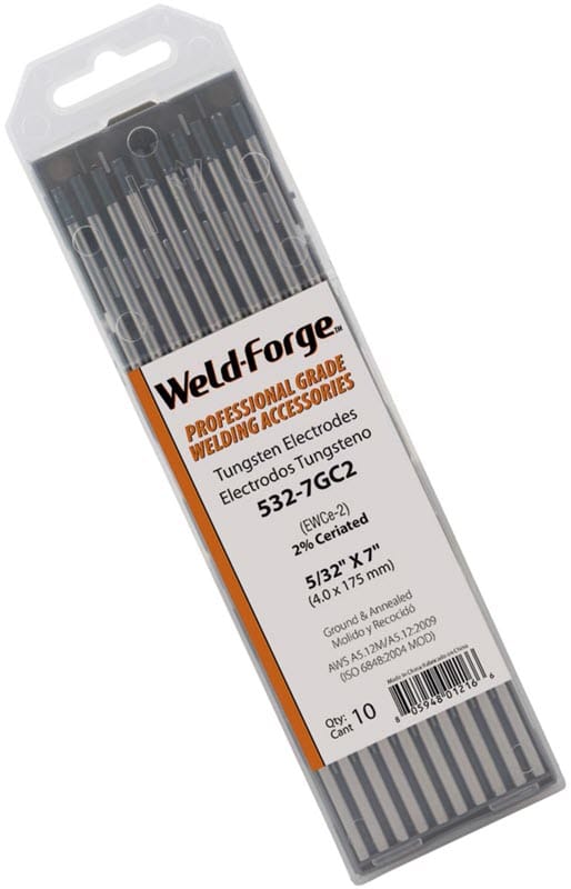 Weld-Forge Filler Metals 5/32 Weld-Forge 2% Ceriated Tungsten Electrode
