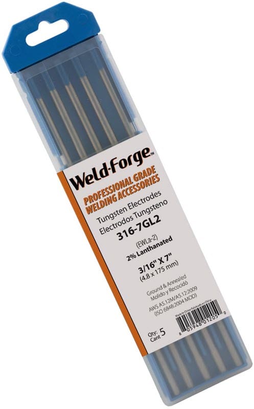 Weld-Forge Filler Metals 3/16 Weld-Forge 2% Lanthanated Tungsten Electrode