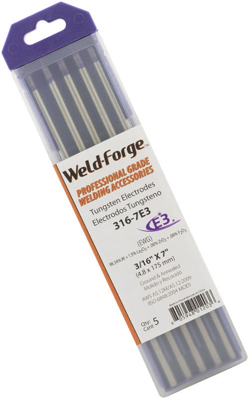 Weld-Forge Filler Metals 3/16 Weld-Forge E3 Tungsten Electrode