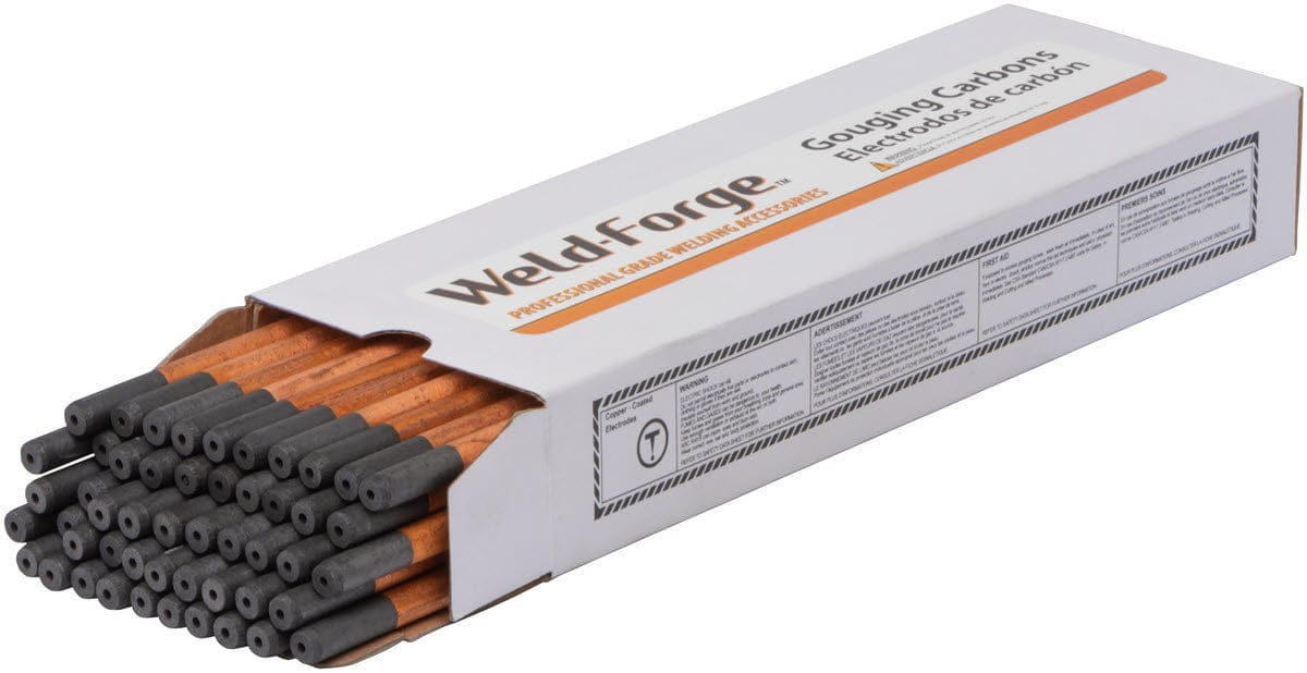 Weld-Forge Filler Metals 3/8 Weld-Forge Hollow Pointed Carbon Arc Gouging Electrodes - DC Copper Coated