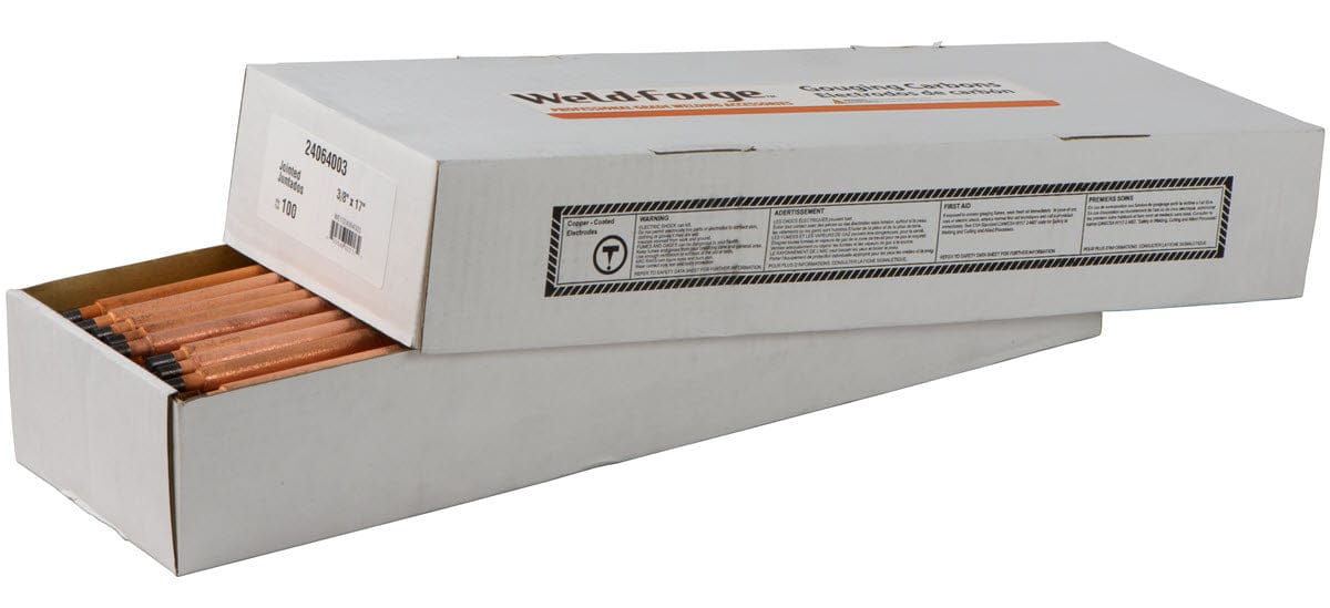 Weld-Forge Filler Metals 3/8 Weld-Forge Jointed Carbon Arc Gouging Electrodes - DC Copper Coated