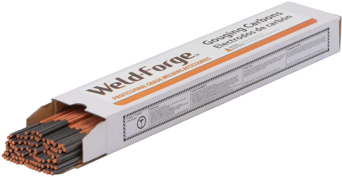 Weld-Forge Filler Metals 1/8 Weld-Forge Pointed Carbon Arc Gouging Electrodes - DC Copper Coated