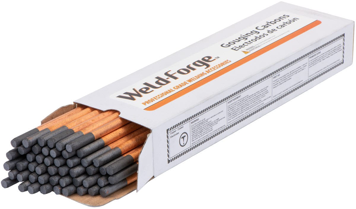 Weld-Forge Filler Metals 5/16 Weld-Forge Pointed Carbon Arc Gouging Electrodes - DC Copper Coated