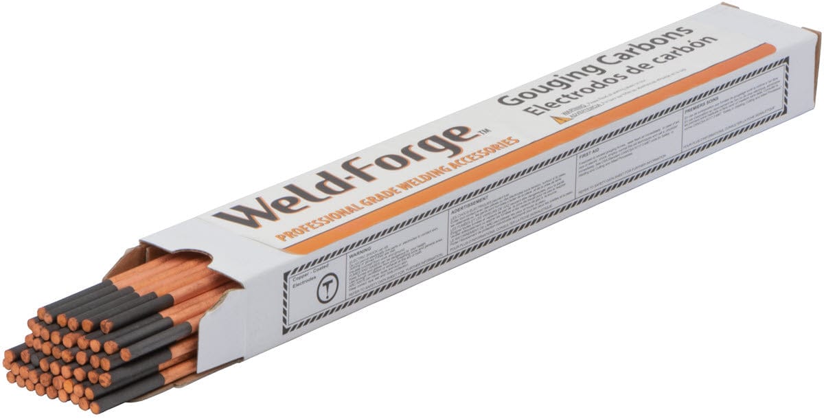 Weld-Forge Filler Metals 5/32 Weld-Forge Pointed Carbon Arc Gouging Electrodes - DC Copper Coated