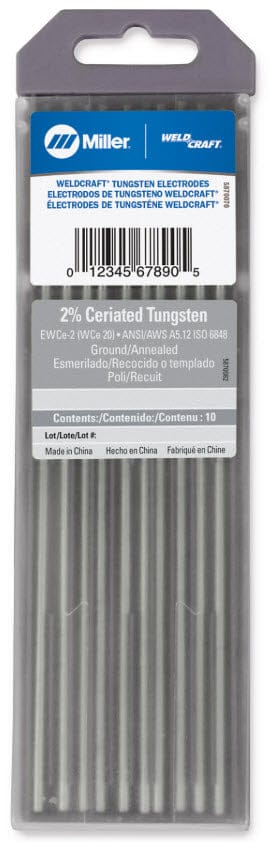 Weldcraft Filler Metals Weldcraft 2% Ceriated Tungsten Electrode