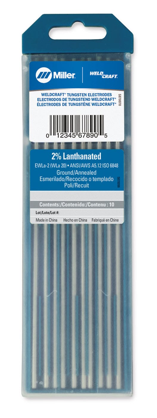 Weldcraft 2% Lanthanated Tungsten Electrode