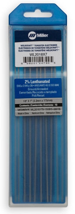 Weldcraft Filler Metals Weldcraft 2% Lanthanated Tungsten Electrode WL2018X7