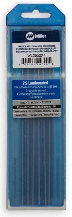Weldcraft Filler Metals Weldcraft 2% Lanthanated Tungsten Electrode WL2532X7