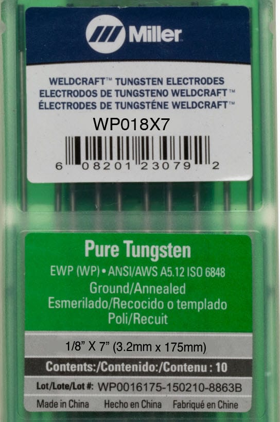 Weldcraft Filler Metals Weldcraft Pure Tungsten Electrode WP018X7