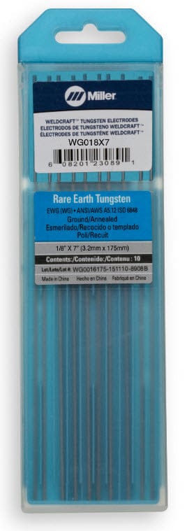 Weldcraft Filler Metals Weldcraft Rare Earth Tungsten Electrode WG018X7