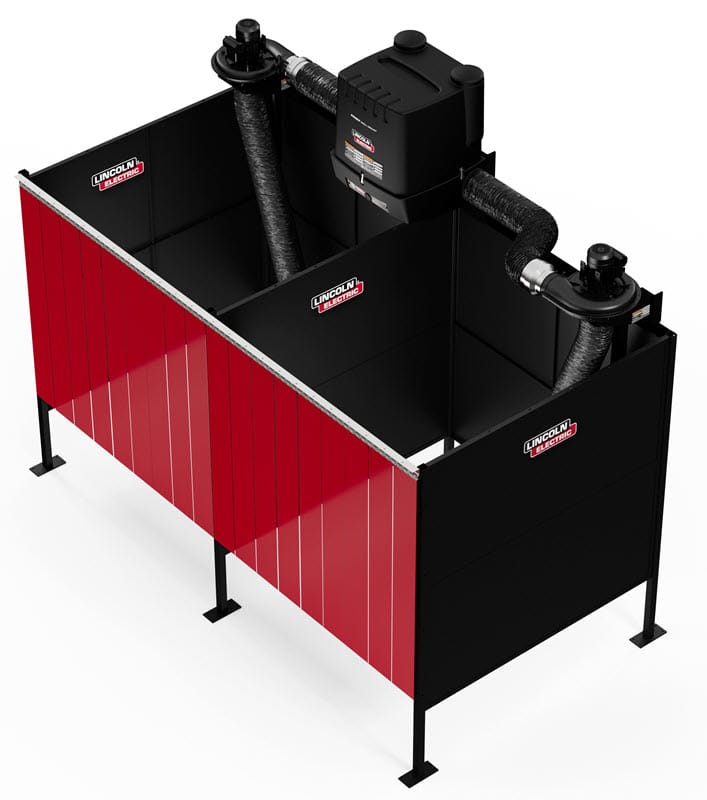 Lincoln Fume Extractors 1-Phase, 120 Volt Lincoln Prism 6' X 6' Dual Fume Extraction Weld Booth One-Pak K5563-4