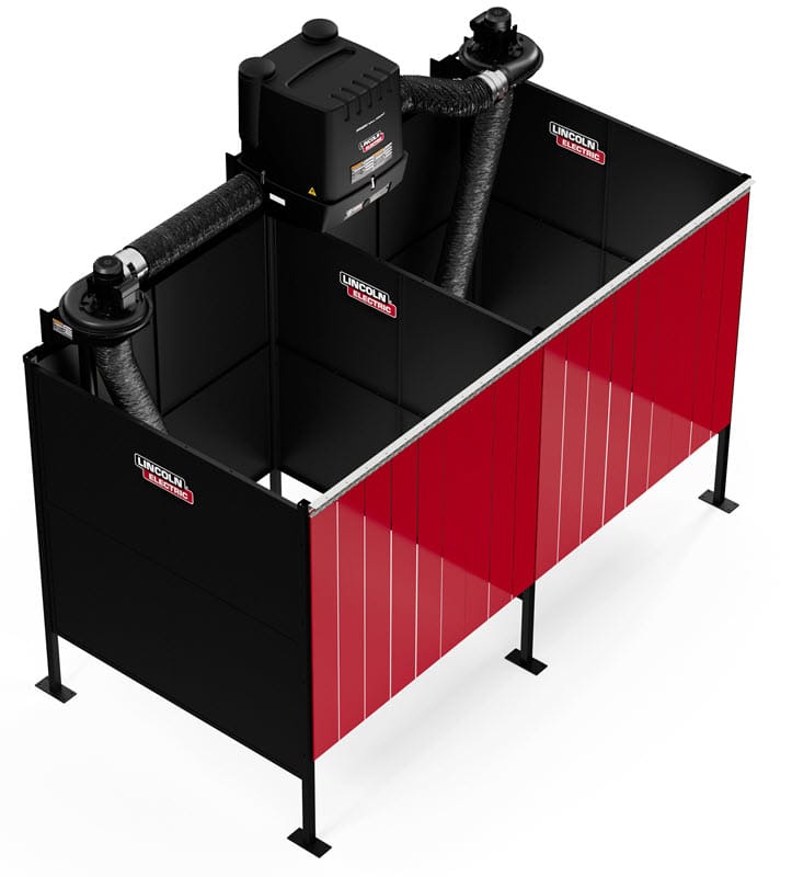 Lincoln Fume Extractors 1-Phase, 120 Volt Lincoln Prism 6' X 6' Dual Fume Extraction Weld Booth One-Pak K5563-4