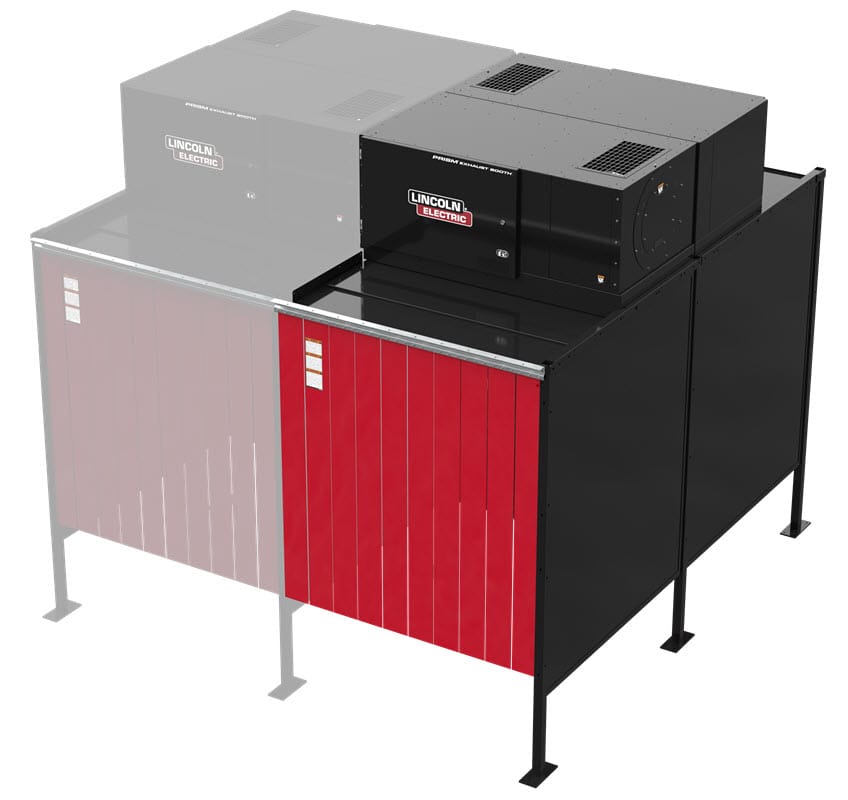 Lincoln Fume Extractors 3-Phase, 230 Volt Lincoln Prism Back-to-Back Add-On Fume Exhaust Booth - 230V, 3 Phase One-Pak K5664-4