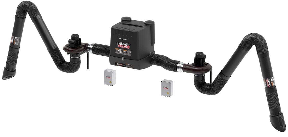 Lincoln Fume Extractors 13 ft Lincoln Prism Wall Mount Fume Extractor - Dual Arm MERV 14, Arc Sensor/Lamp Kit One-Pak K4261