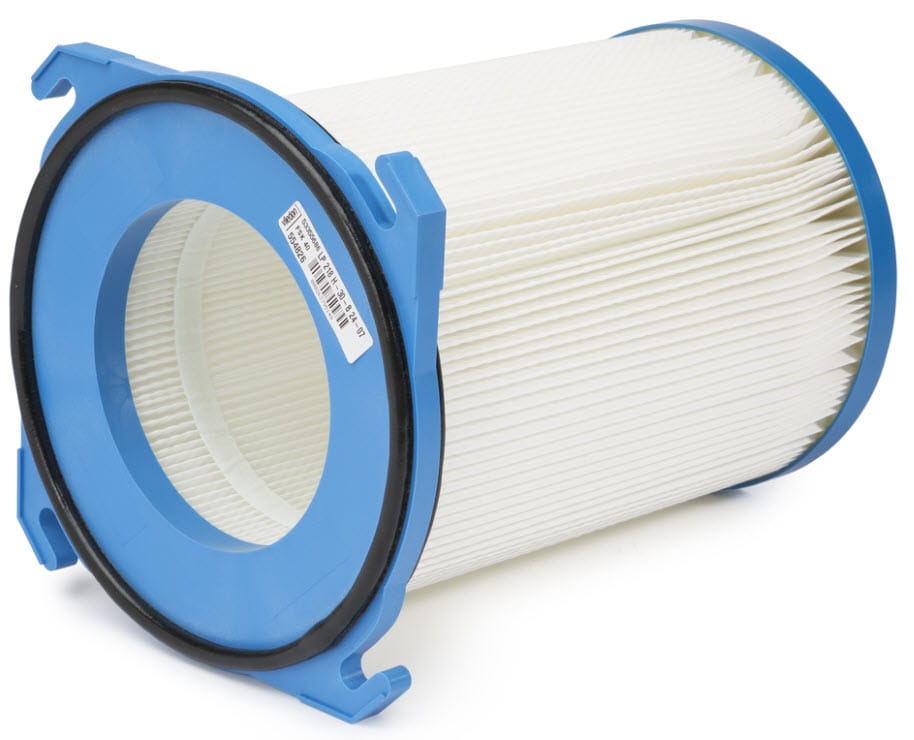 Lincoln pleated cylindrical pool filter cartridge with blue end caps