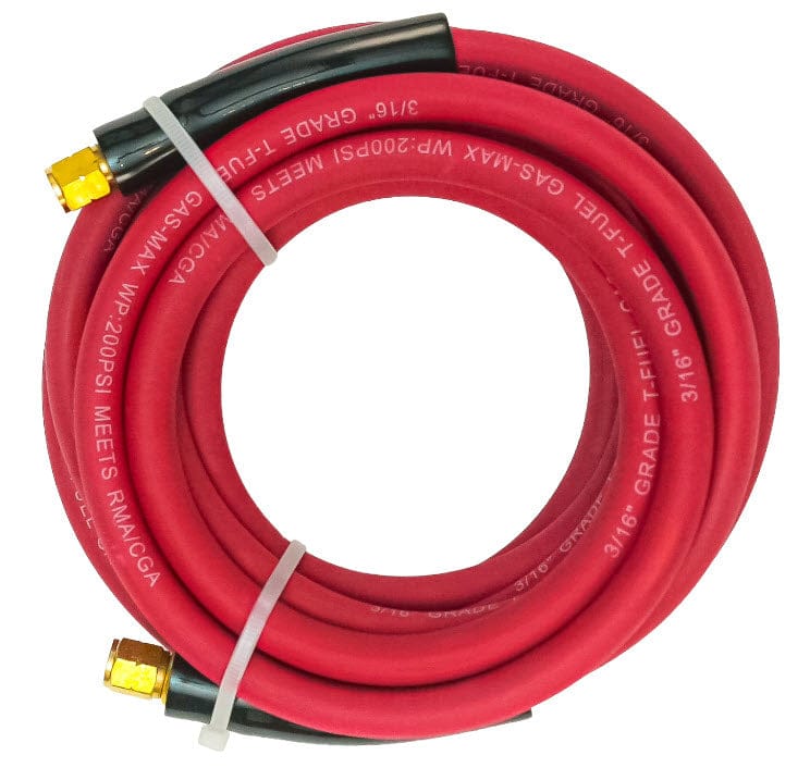 Aero Gas Apparatus 12 ft Aero 12 ft. Acetylene Hose w/Strain Relief Guards AH3-S