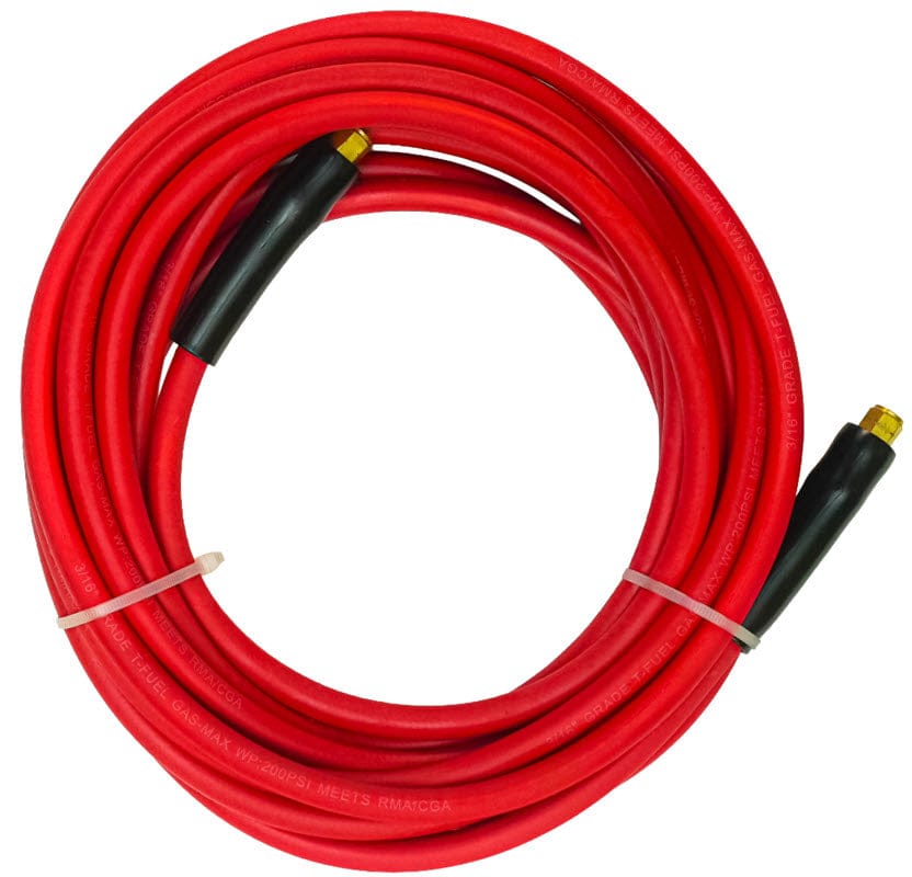 Aero Gas Apparatus 25 ft Aero 25 ft. Acetylene Hose w/Strain Relief Guards AH4-S