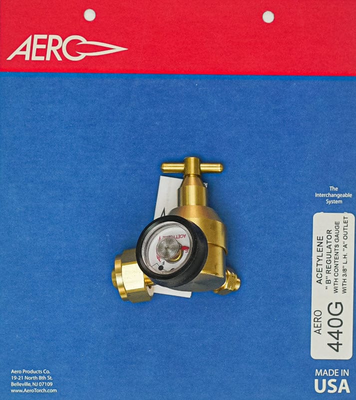 Aero Gas Apparatus CGA 520 (B) Aero "B" Acetylene Regulator (CGA-520) 440G