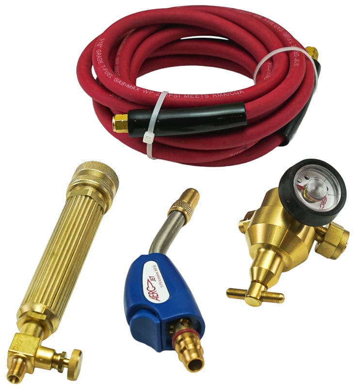 Aero Gas Apparatus CGA 200 (MC) AERO JET Air/Acetylene High Temperature Self-Lighting Brazing/Soldering Torch Kit AKJ5SSL