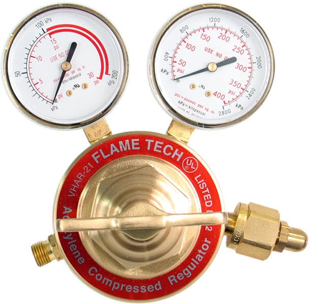Flame Tech Gas Apparatus Flame Tech Heavy Duty Acetylene Regulator - CGA 300 VHAR-21-300