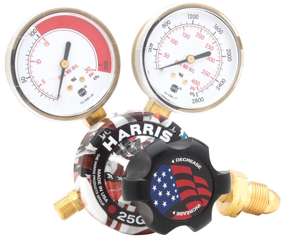 Harris Gas Apparatus CGA 510 (Male) Harris 25GX America Acetylene Regulator 25GX-15-510