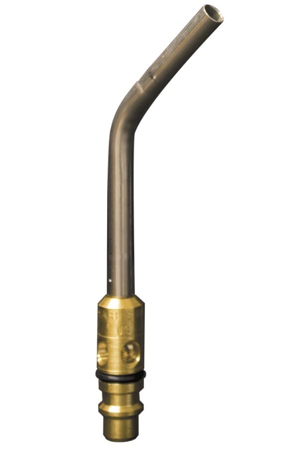Metal welding torch tip with brass connector