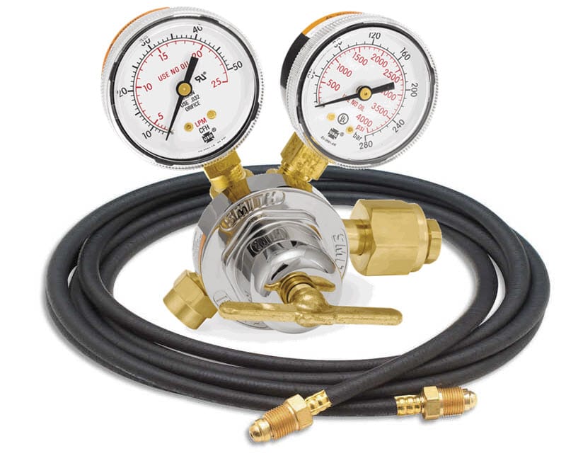 Smith Gas Apparatus 6' Hose w/Fittings Smith CO2 Flowgauge Regulator 31-50-320
