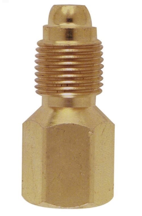 Brass threaded pipe fitting adapter