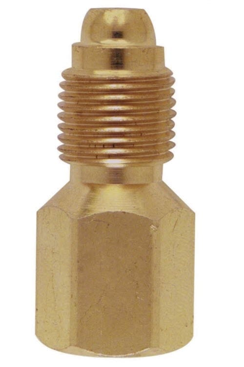 Brass threaded pipe adapter fitting