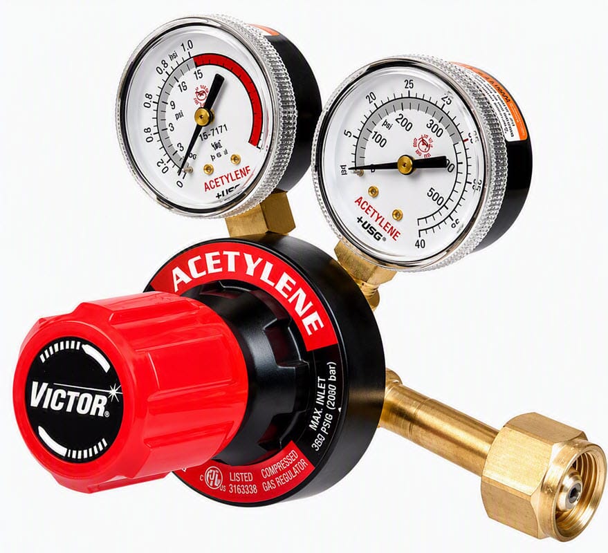Victor Gas Apparatus CGA 300 (Female) Victor Acetylene Regulator - G250 Medium Duty