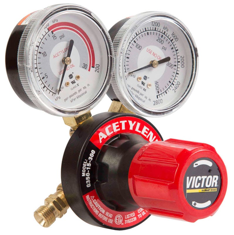 Victor Gas Apparatus CGA 300 (Female) Victor G350 Plus Acetylene Regulator (CGA 300) - Heavy Duty 0781-9431