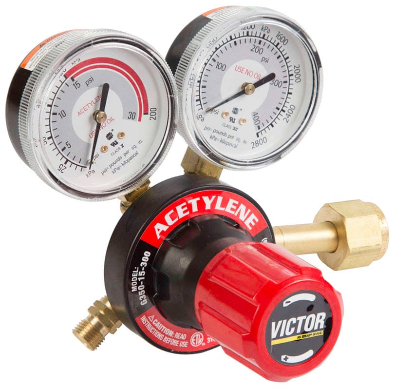 Victor Gas Apparatus CGA 300 (Female) Victor G350 Plus Acetylene Regulator (CGA 300) - Heavy Duty 0781-9431