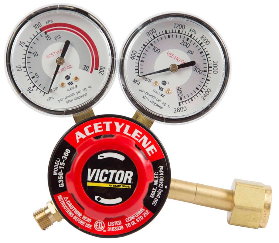 Victor Gas Apparatus CGA 300 (Female) Victor G350 Plus Acetylene Regulator (CGA 300) - Heavy Duty 0781-9431