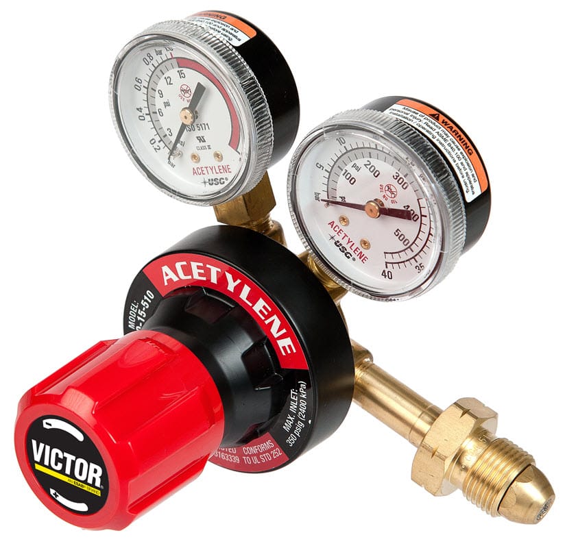 Victor Gas Apparatus CGA 510 (Male) Victor G350 Plus Acetylene Regulator (CGA 510) - Heavy Duty 0781-9430