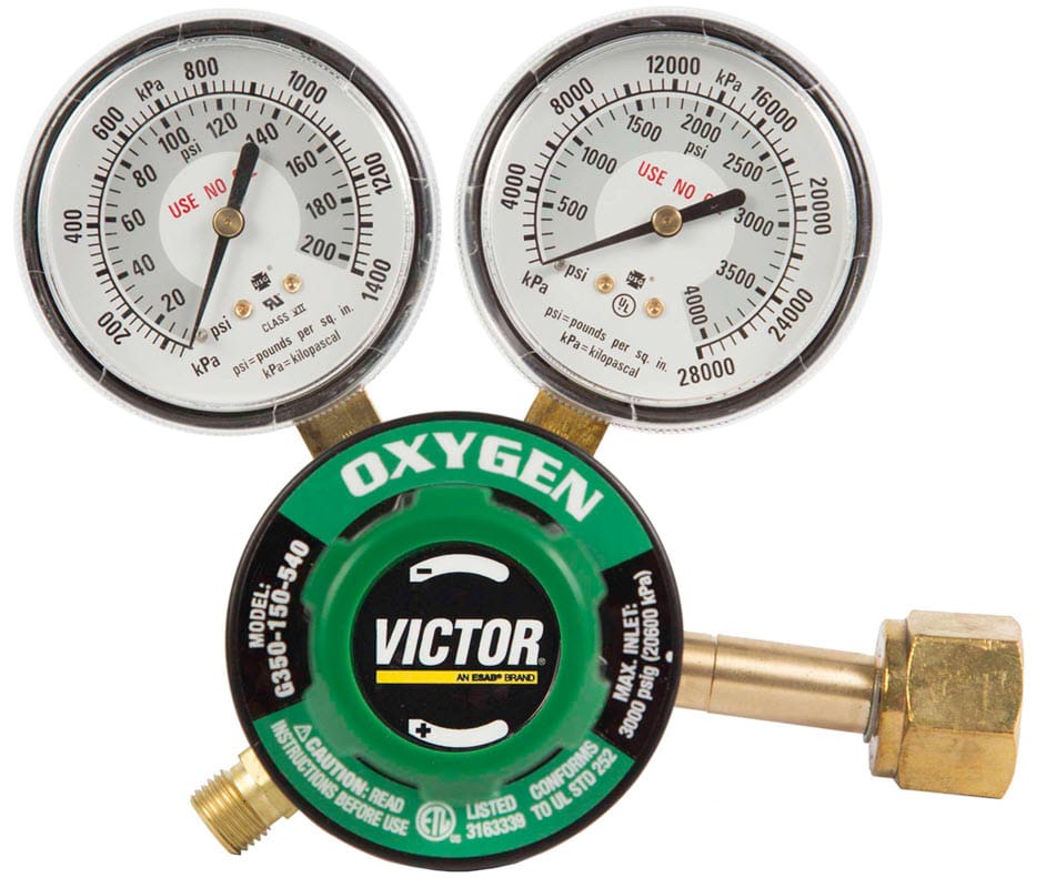 Victor Gas Apparatus Victor G350 Plus Oxygen Regulator (CGA 540) - Heavy Duty 0781-9433