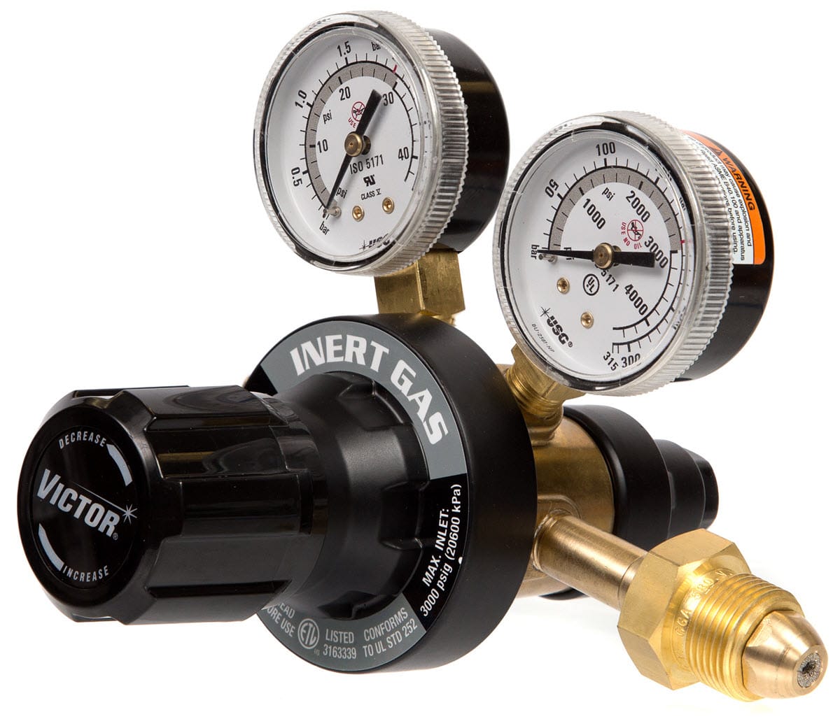 Victor Gas Apparatus Victor GT350 Two-Stage Inert Gas Regulator (CGA 580) 0781-4263