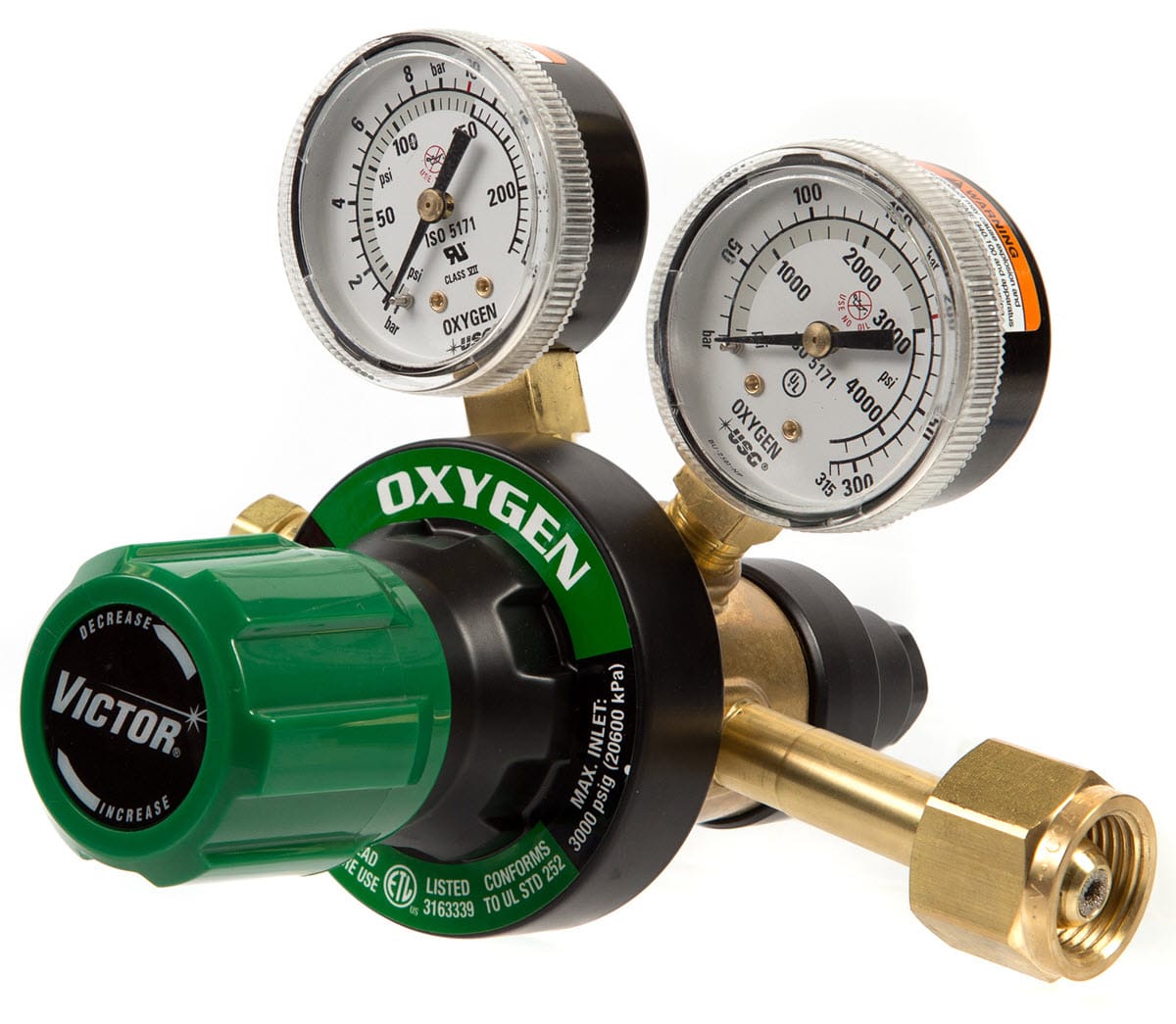 Victor Gas Apparatus Victor GT350 Two-Stage Oxygen Regulator (CGA 540) 0781-4261