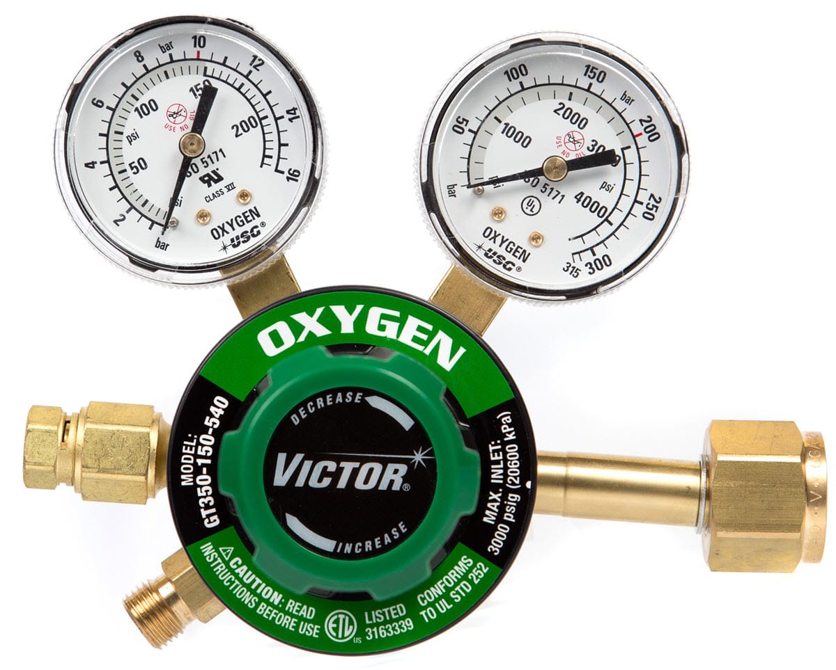 Victor Gas Apparatus Victor GT350 Two-Stage Oxygen Regulator (CGA 540) 0781-4261