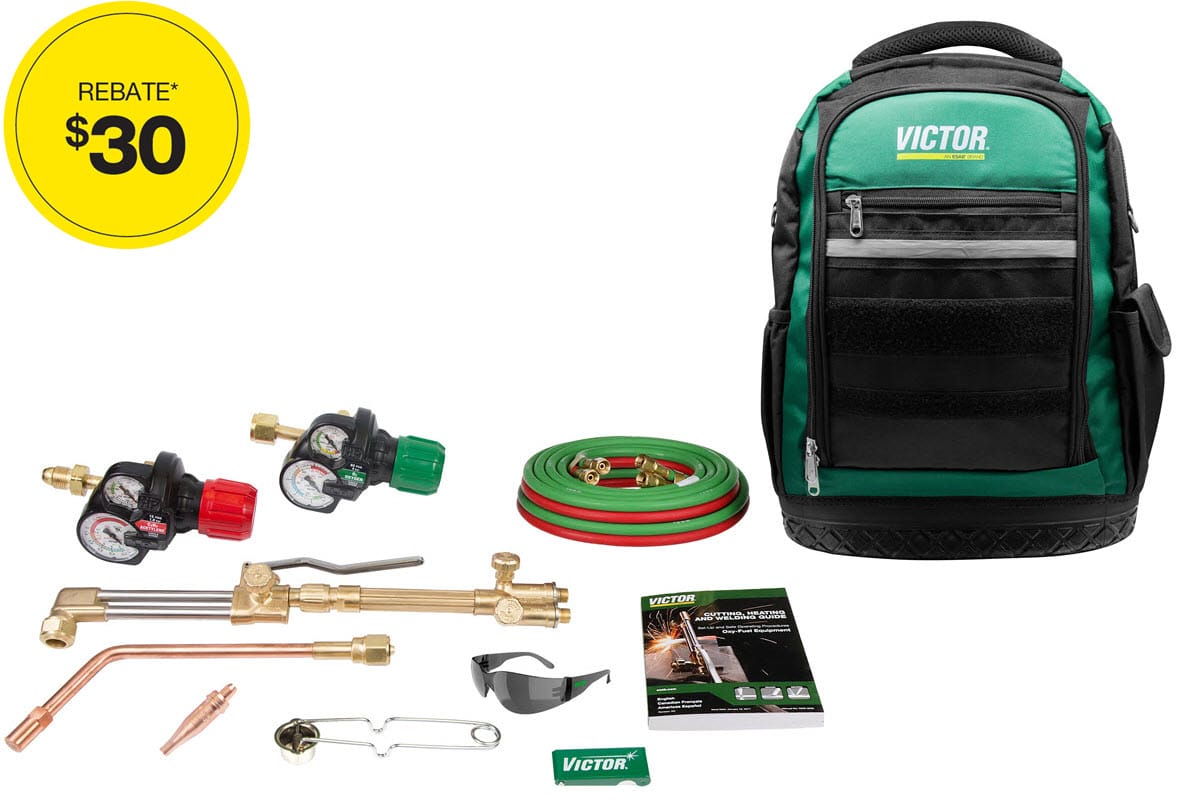 Victor Gas Apparatus CGA 510 (Male) Victor Journeyman Utility Heating & Cutting Outfit 0384-2721