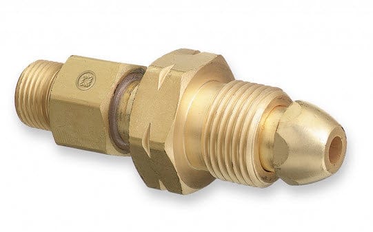 Western Enterprises Gas Apparatus Western CGA-510 (POL) to CGA-520 (B) Acetylene Cylinder Adapter 320