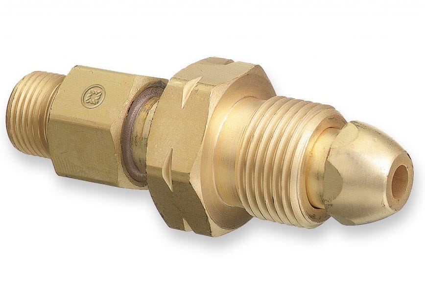 Western CGA-510 (POL) to CGA-520 (B) Acetylene Cylinder Adapter 320