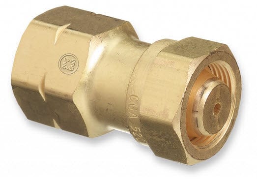 Western Enterprises Gas Apparatus Western CGA-520 (B) to CGA-510 (POL) Acetylene Cylinder Adapter 317