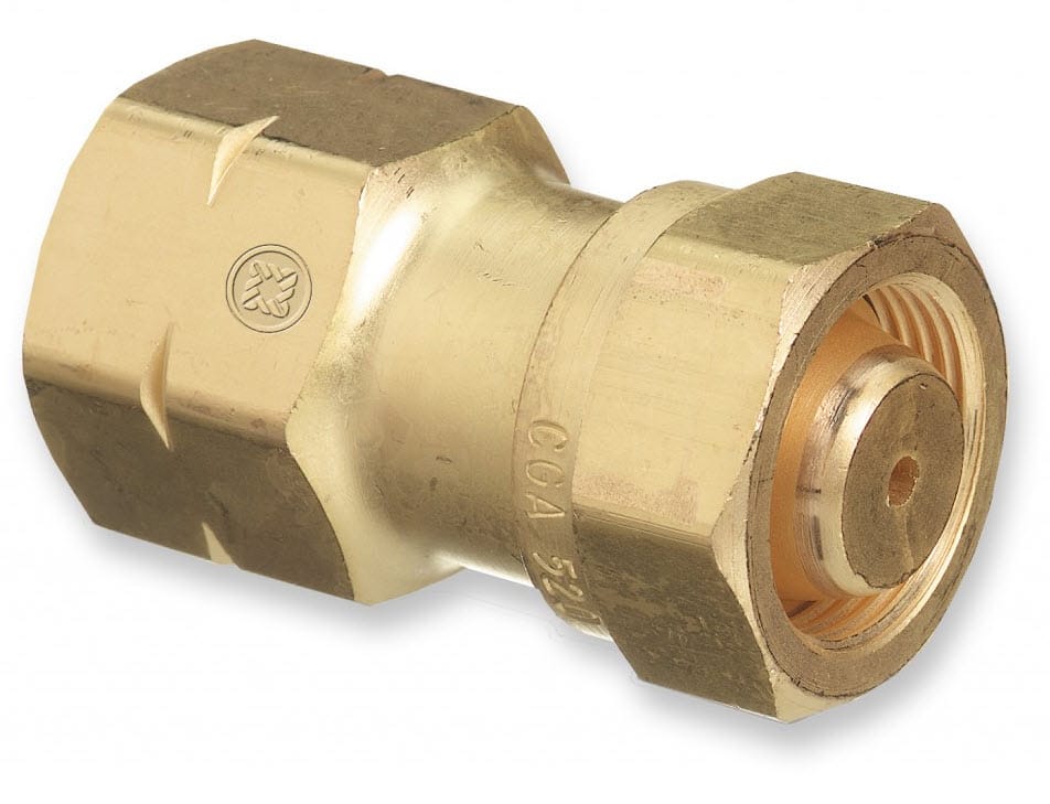 Brass CGA 520 gas cylinder adapter fitting
