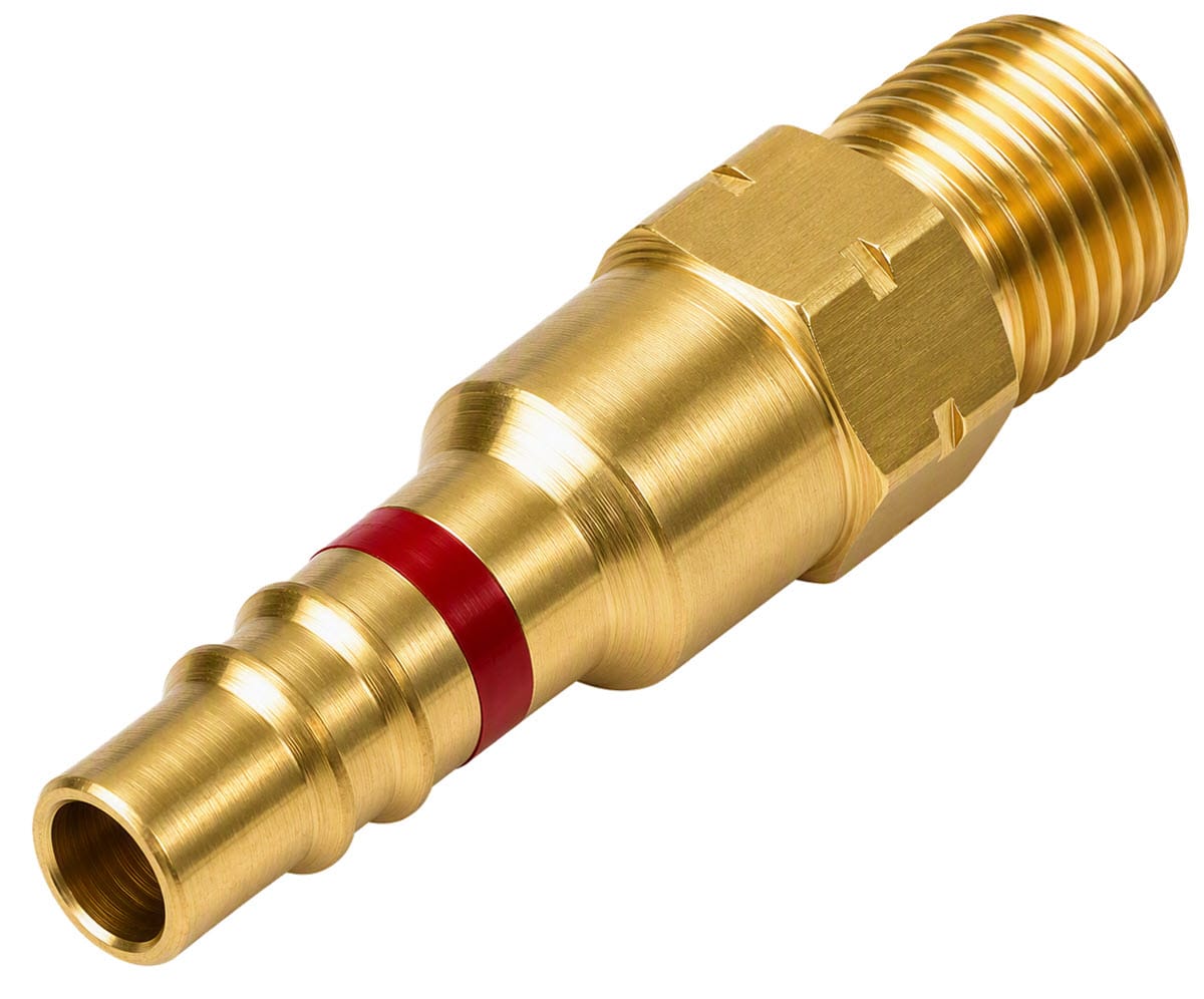 Western QDB205 Fuel Gas Quick Disconnect Male Plug - LH 9/16"-18 (B) Hose