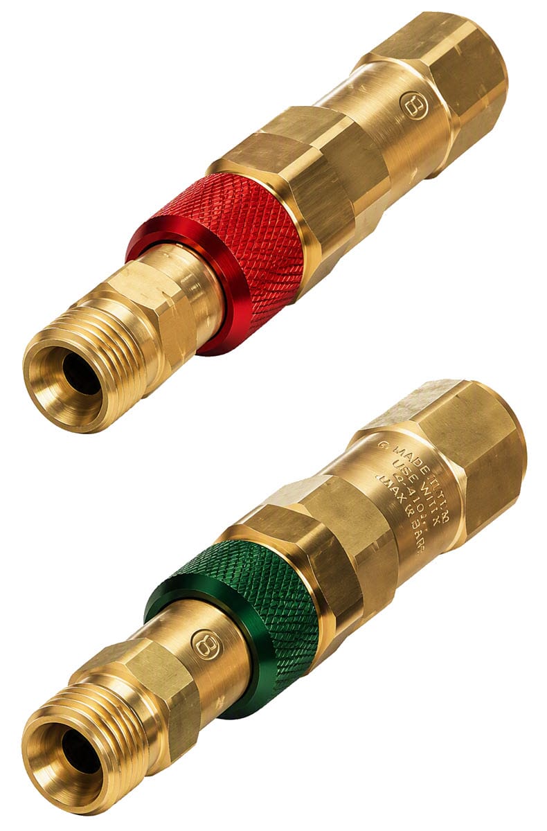 Western Enterprises Gas Apparatus Western Quick Disconnects w/Check Valves - Regulator To Hose