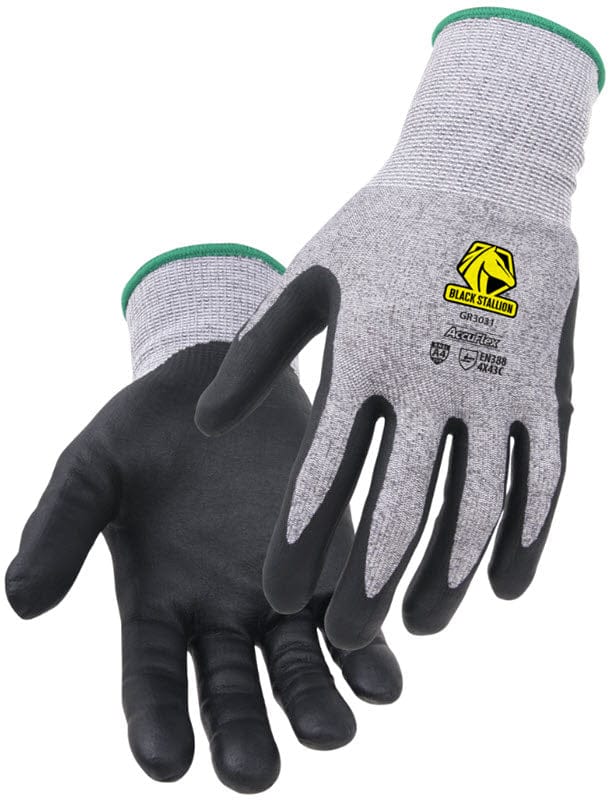 Black Stallion Gloves Black Stallion AccuFlex A4 Cut Resistant Knit Gloves GR3031-GB