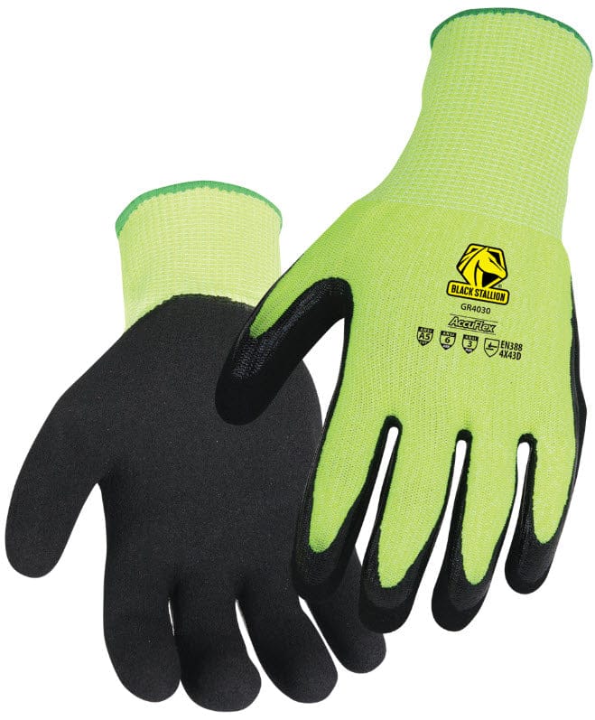 Black Stallion Gloves Black Stallion AccuFlex A5 Cut Resistant Hi-Vis Gloves GR4030-HB