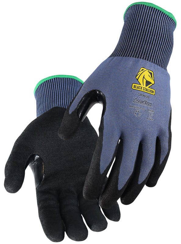 Black Stallion Gloves Black Stallion AccuFlex A9 Cut Resistant Gloves - Sandy Nitrile Coated GR9030-BB