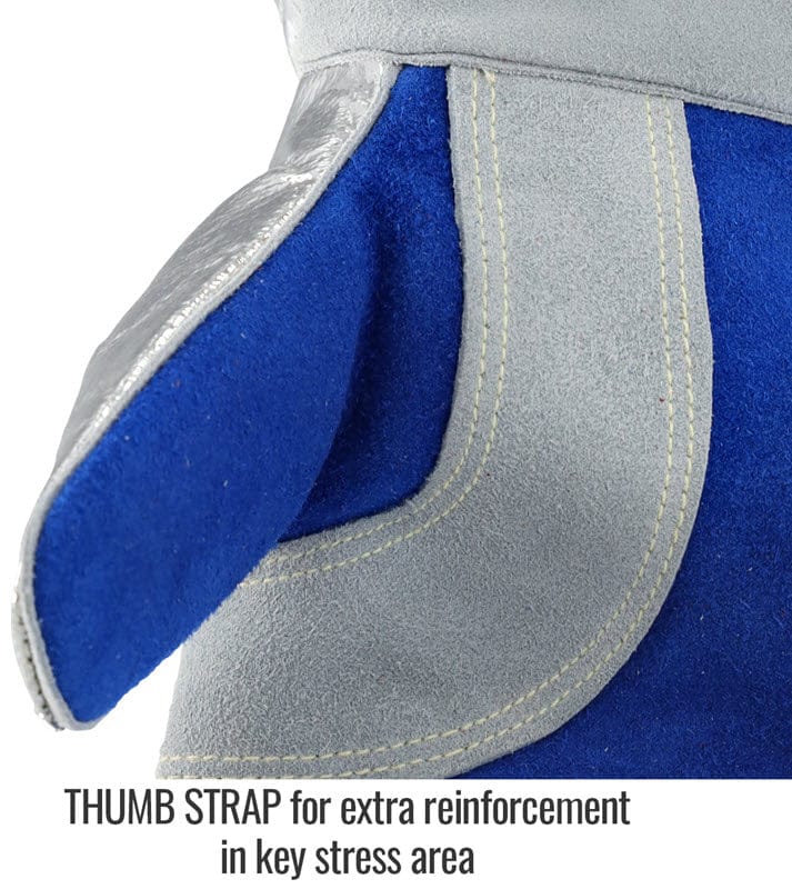 Black Stallion Gloves Black Stallion Aluminized Back Split Cowhide Welding Gloves GS4025-AB